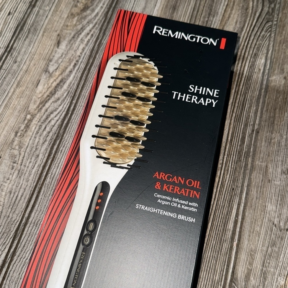 Remington Shine Therapy hair Straightening Brush NEW ceramic technology infusion - Picture 2 of 8
